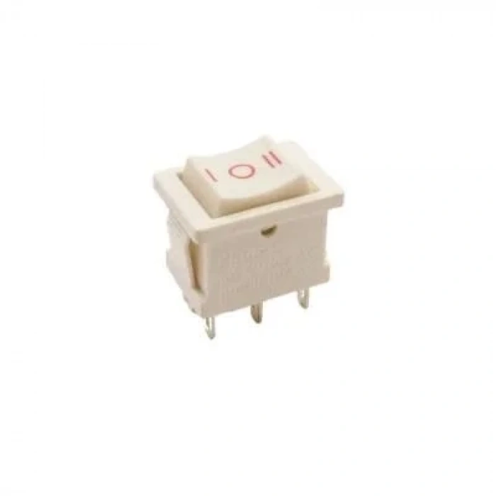 KCD1-5 ON-OFF-ON Anahtar 6-Pin - Beyaz