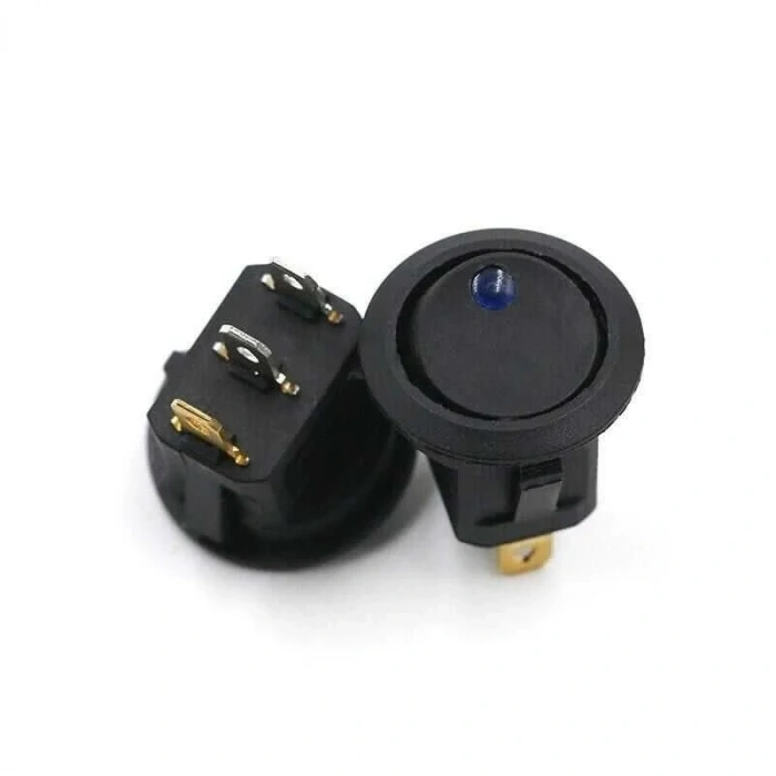 KCD1 Mavi Nokta Işıklı On-Off Anahtar 12V