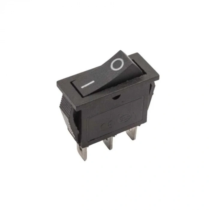 KCD3 Tekli Dar 3-Pin On/Off Anahtar - Siyah