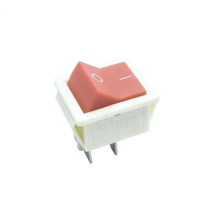 KCD4 Işıksız On/Off Anahtar 4 Pin - Beyaz