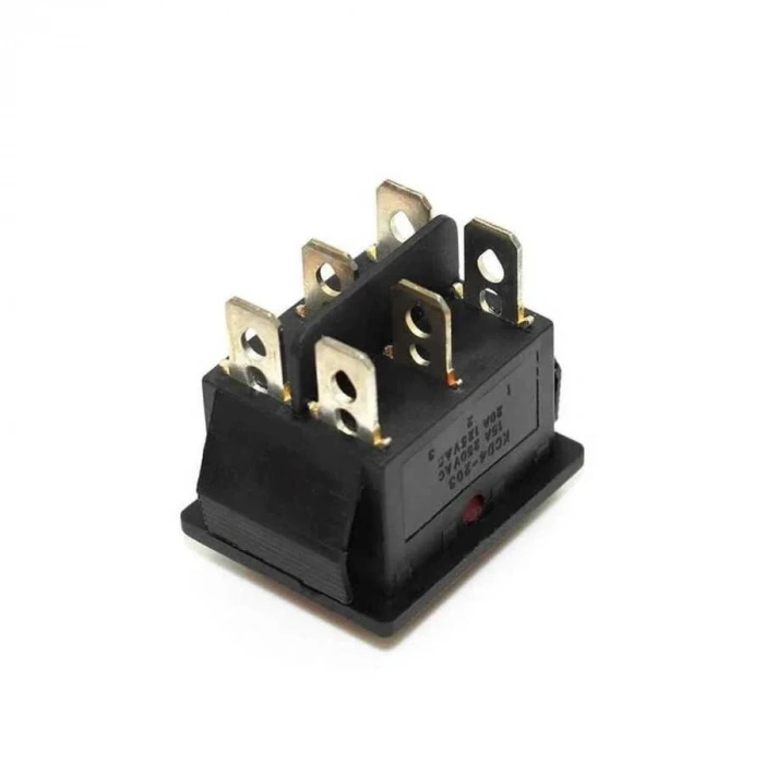 KCD4 ON-OFF-ON Üç Konumlu Işıklı Anahtar 6 Pin