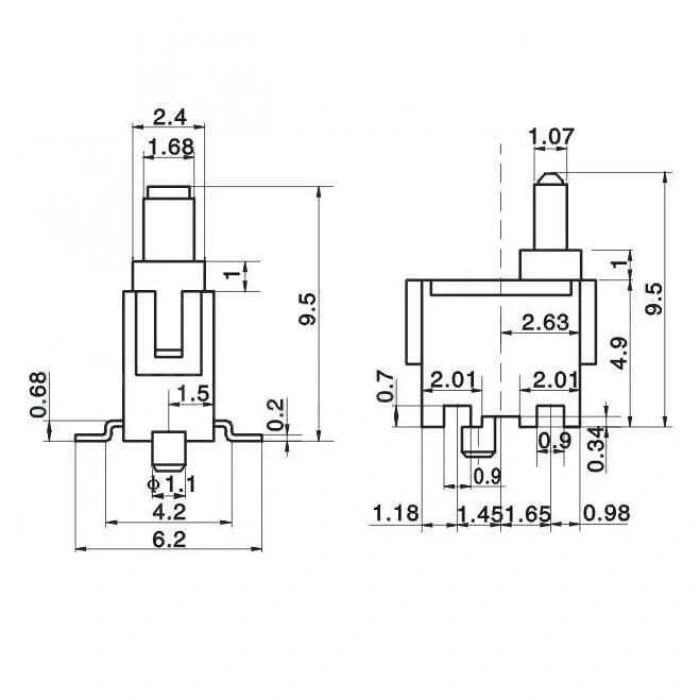 KFC-W-07A Micro Switch NO 2-Pin