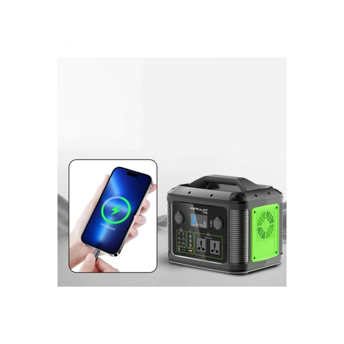 Konfulon CN06 Powerbank 1200W 315.000 mAh Kamp Şarj 60W PD - Siyah