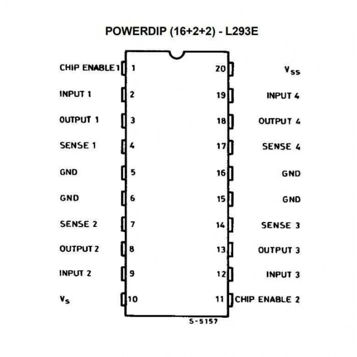 L293E DIP-20 Motor Sürücü Entegresi
