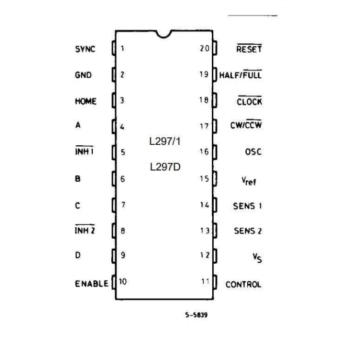 L297 DIP-20 Motor Sürücü Entegresi