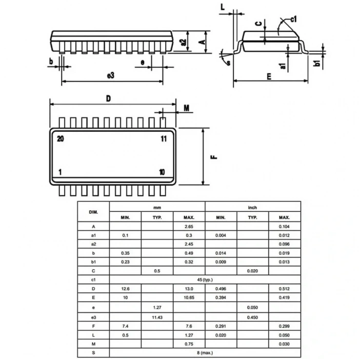 L297D Smd Motor Sürücü Entegresi Soic-20