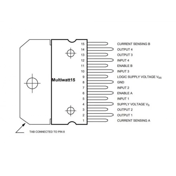 L298N Multiwatt15 Motor Sürücü Entegresi