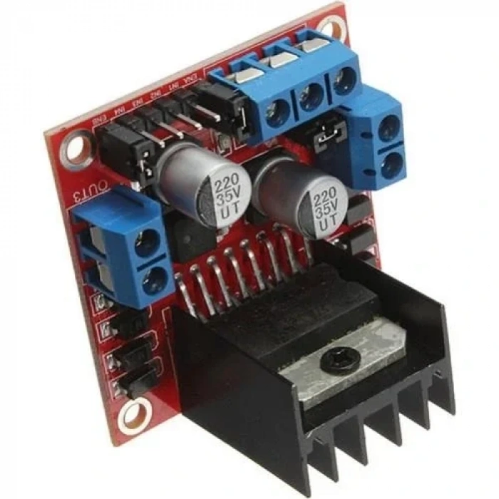 L298N Voltaj Regülatörlü Çift Motor Sürücü Kartı