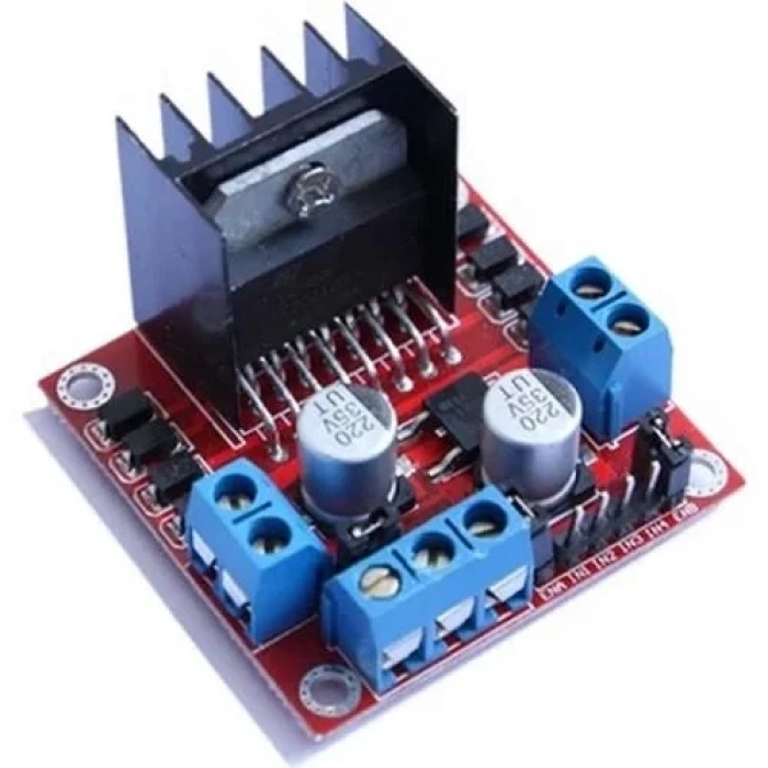 L298N Voltaj Regülatörlü Çift Motor Sürücü Kartı