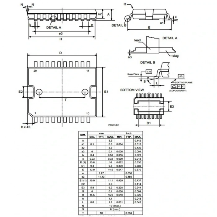 L298P Smd Motor Sürücü Entegresi PowerSO-20