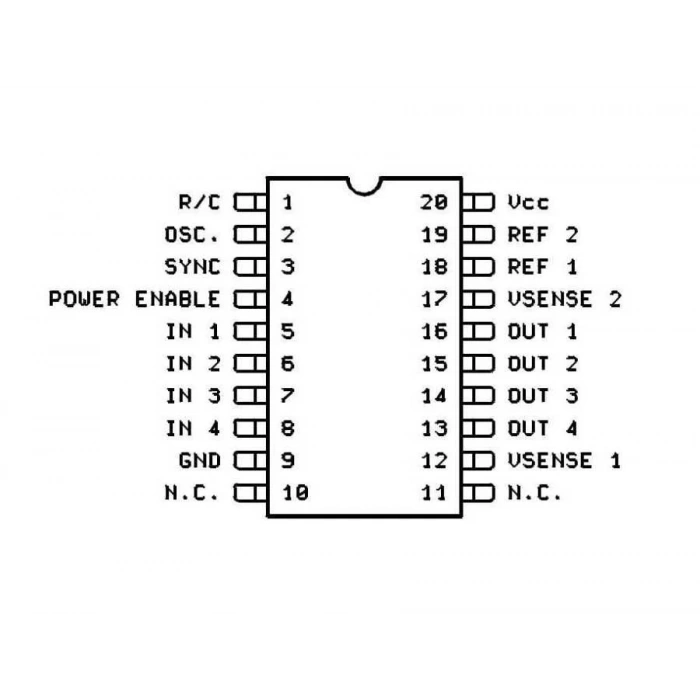 L6506 SOIC-20 SMD Step Motor Sürücü Entegresi