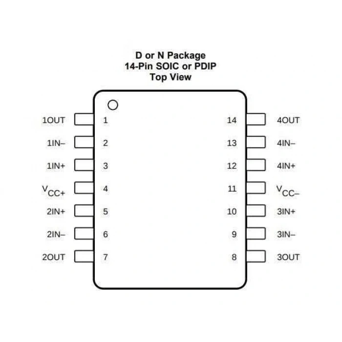 LF347N DIP-14 OpAmp Entegresi