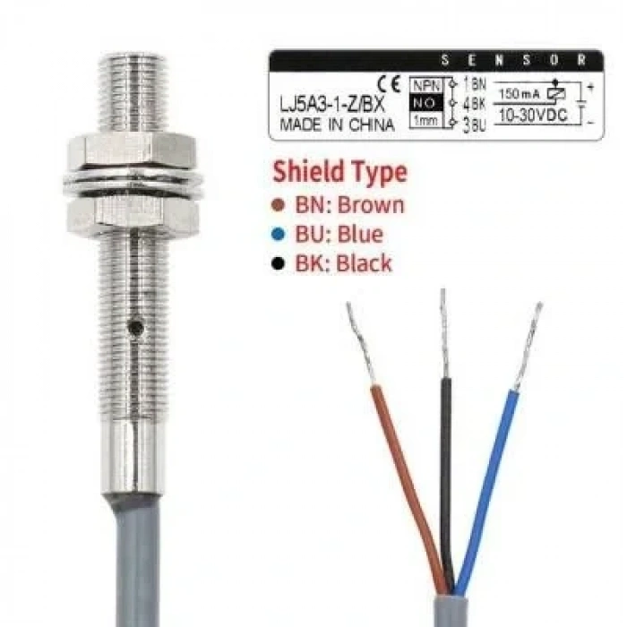 LJ5A3-1-Z/BX 6-36V 1mm NPN NO Endüktif Mesafe Sensörü
