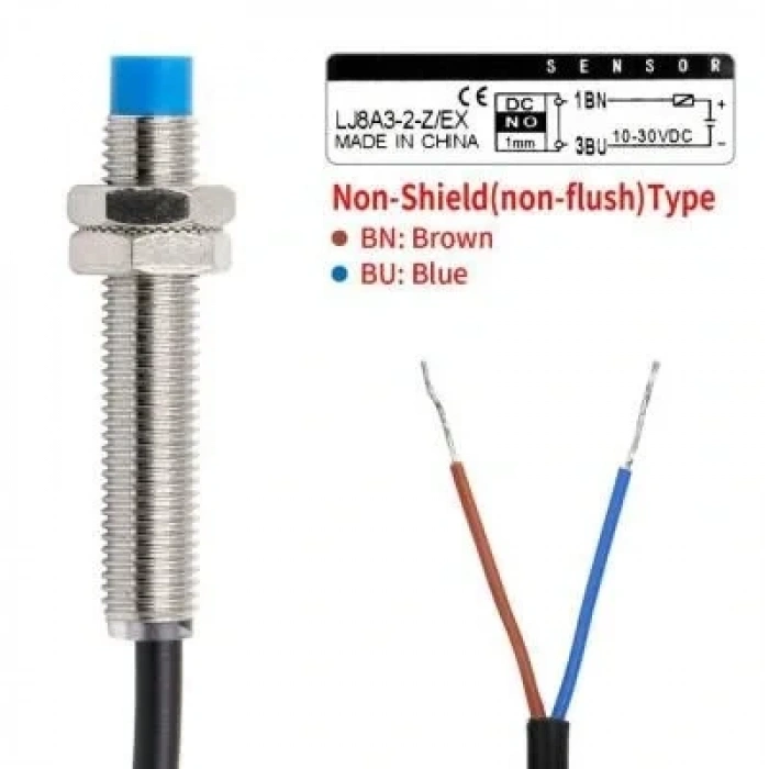 LJ8A3-2-Z/EX 6-36V 2mm NO Endüktif Mesafe Sensörü