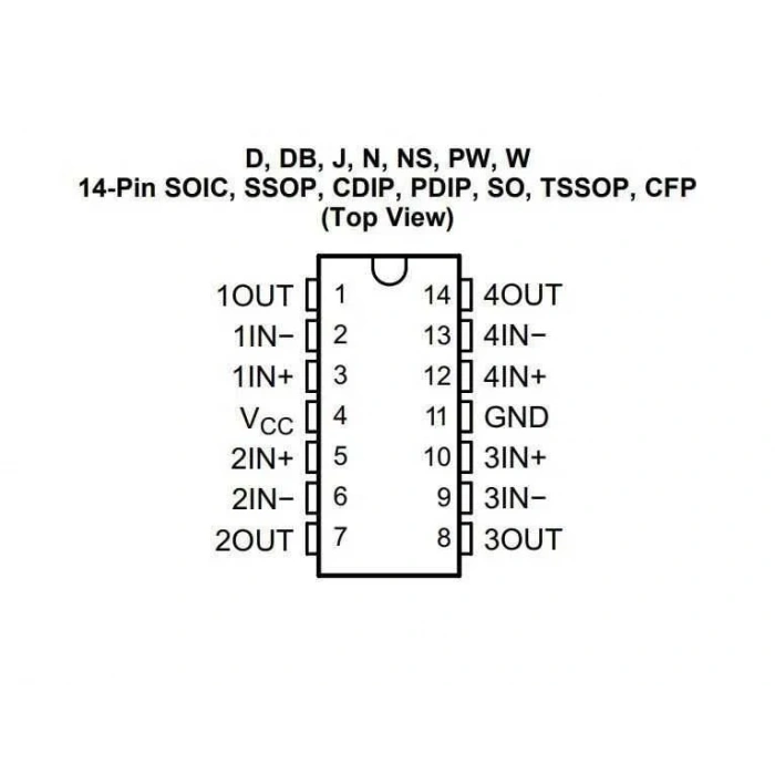 LM124DRG4 SOIC-14 OpAmp Entegresi
