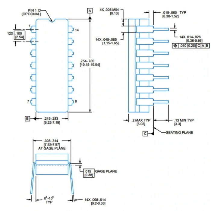 LM224N OpAmp Entegresi Dip-14