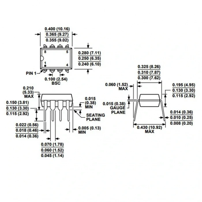 LM258P 3mV 1mA OpAmp Entegresi Dip-8