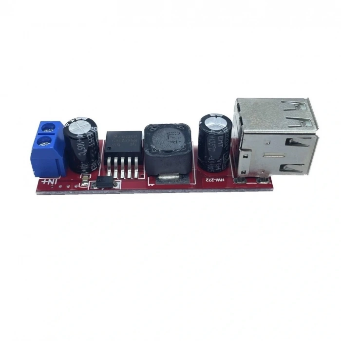 LM2596 Dual 5V-3A Çift USB Çıkışlı Voltaj Düşürücü Regülatör