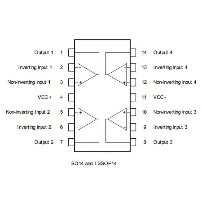 LM2902DT SOIC-14 SMD OpAmp Entegresi