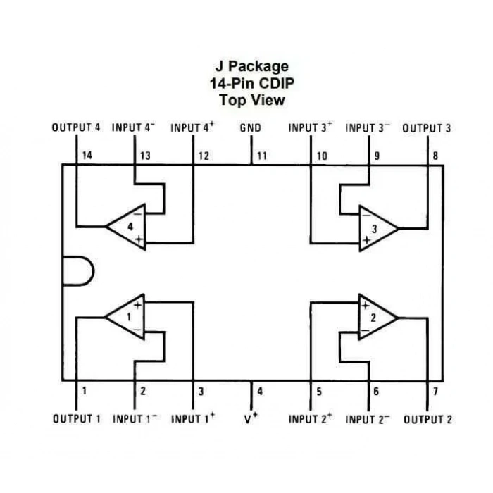 LM324AM SOIC-14 SMD OpAmp Entegresi