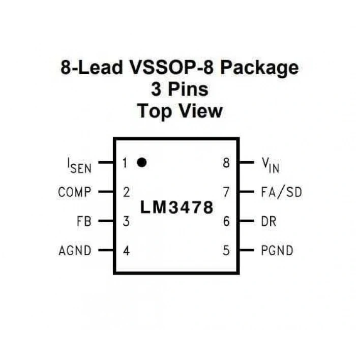 LM3478MM/NOPB TSSOP8 - Kontrol Entegresi