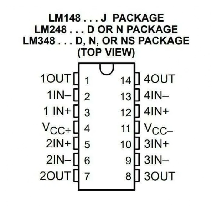 LM348 SMD SO14 Entegre