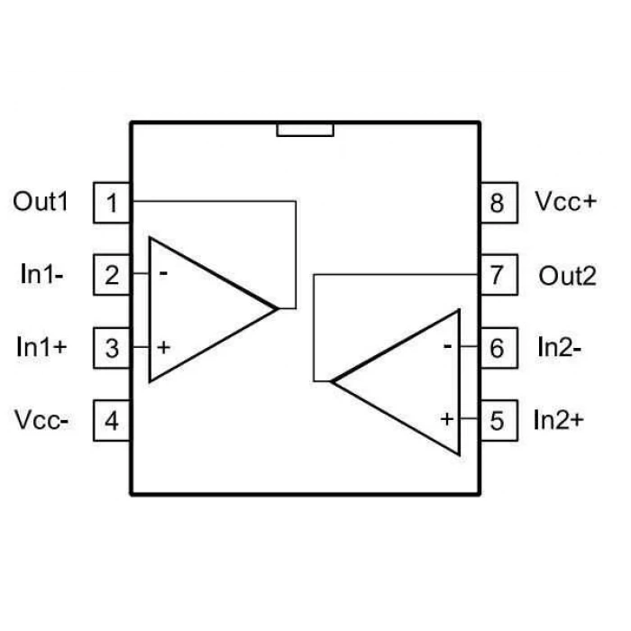 LM358G SOIC-8 SMD OpAmp Entegresi