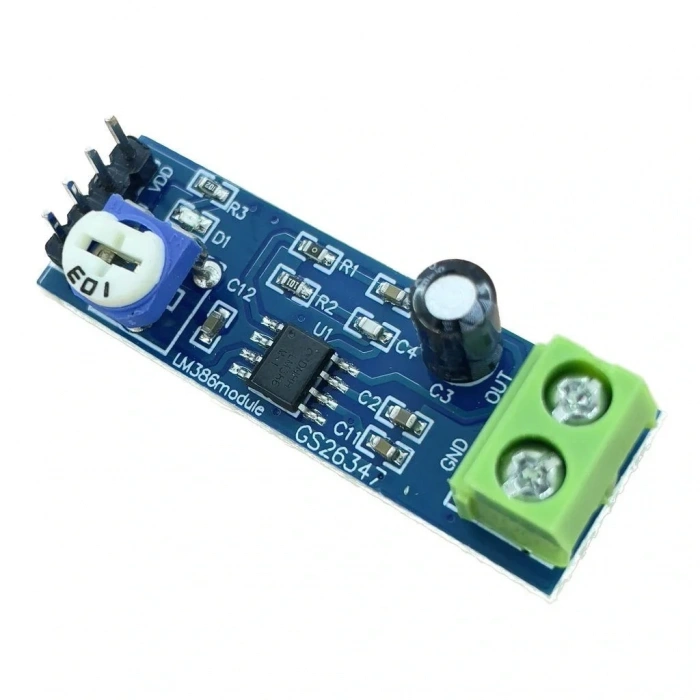 LM386 5-12V Ses Amplifikatör Modülü