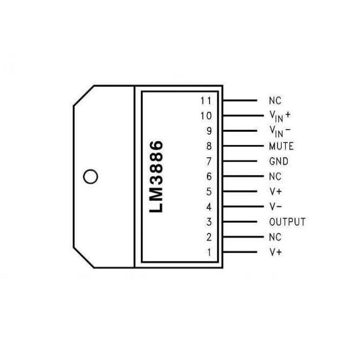 LM3886 TO-220-11 68W Ses Amplifikatörü Entegresi