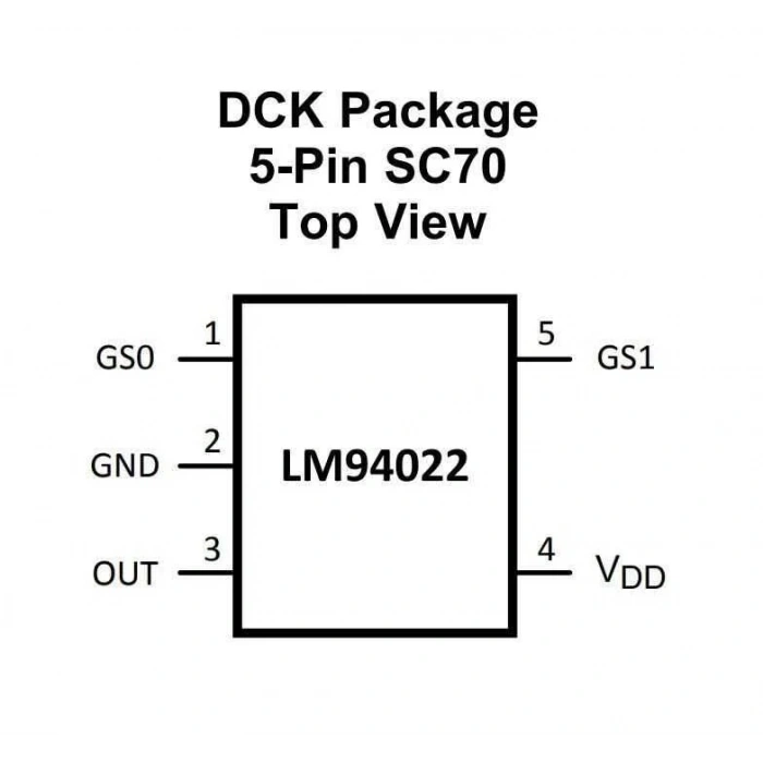 LM94022BIMG/NOPB SMD Sıcaklık Sensör Entegresi