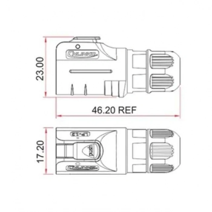 LP-12-C07PE-02-001 7-Pin Su Geçirmez Konnektör - Erkek