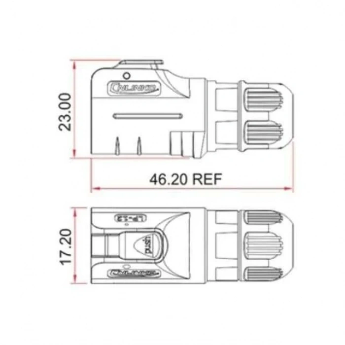 LP-12-C08PE-02-001 8-Pin Su Geçirmez Konnektör - Erkek