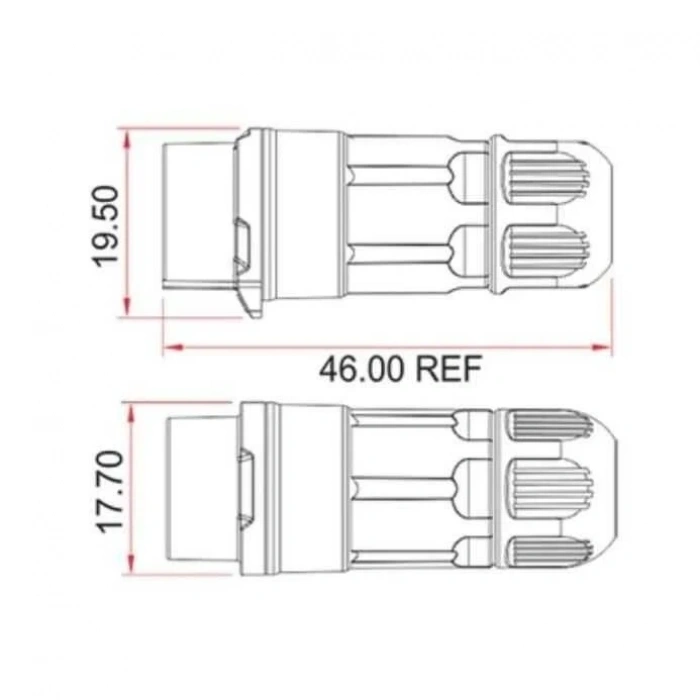 LP-12-J02PP-02-001 2-Pin Su Geçirmez Konnektör - Dişi