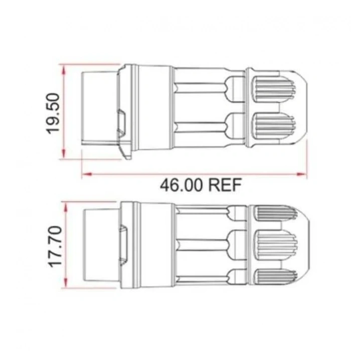 LP-12-J05PP-02-001 5-Pin Su Geçirmez Konnektör - Dişi