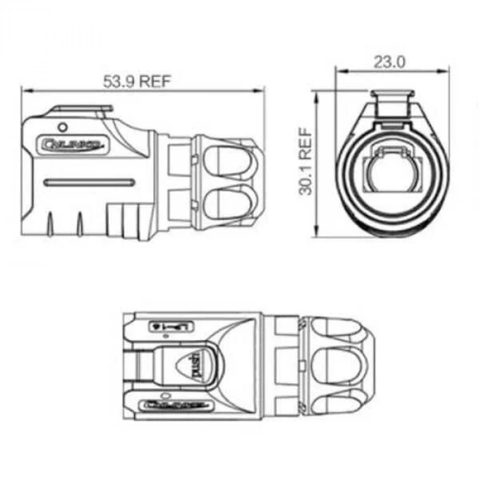 LP-16-C/RJ45/015/PE-42-001 Su Geçirmez Ethernet Konnektörü - Erkek