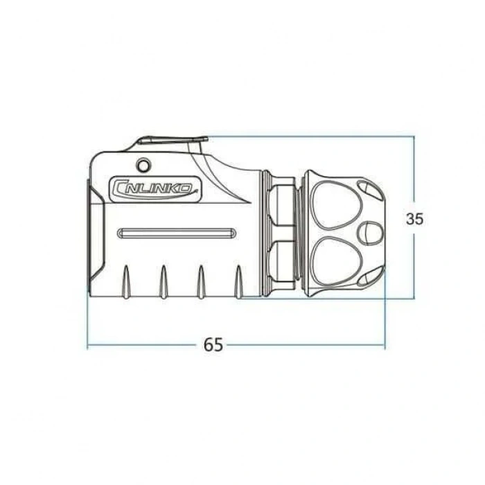 LP-20-C02PE-01-022 2-Pin Su Geçirmez Konnektör - Erkek