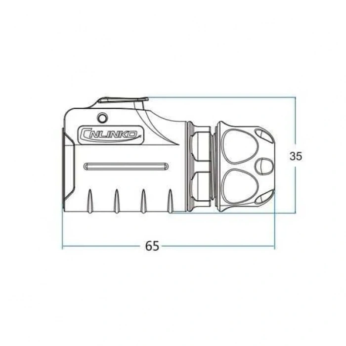 LP-20-C04PE-01-022 4-Pin Su Geçirmez Konnektör - Erkek