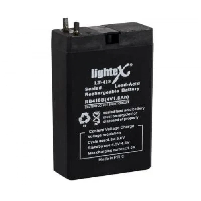 LT-418 4V 1.8 Ah Bakımsız Işıldak Aküsü