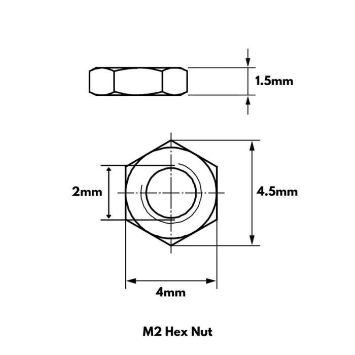 M2 Somun - 10 Adet