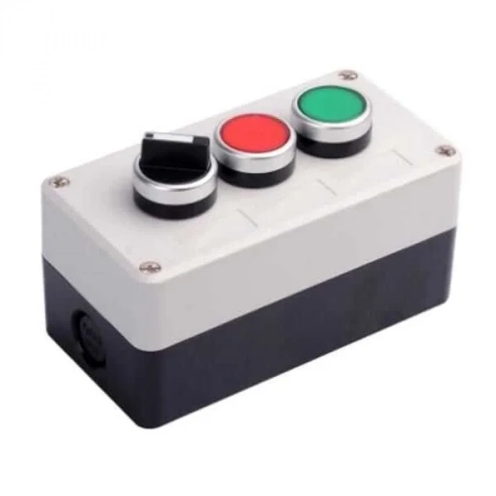 Mandal Switch ve İkili Kırmızı / Yeşil Push Buton Kutusu