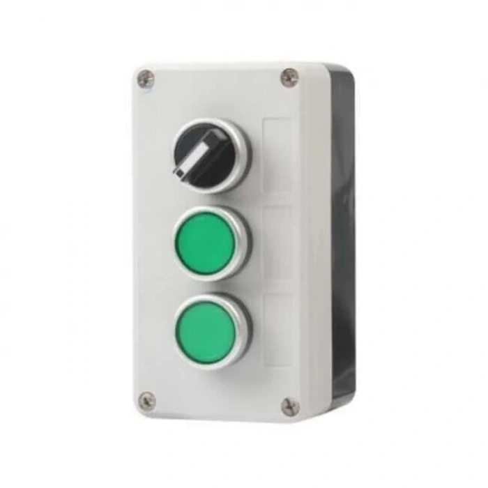 Mandal Switch ve İkili Yeşil Push Buton Kutusu