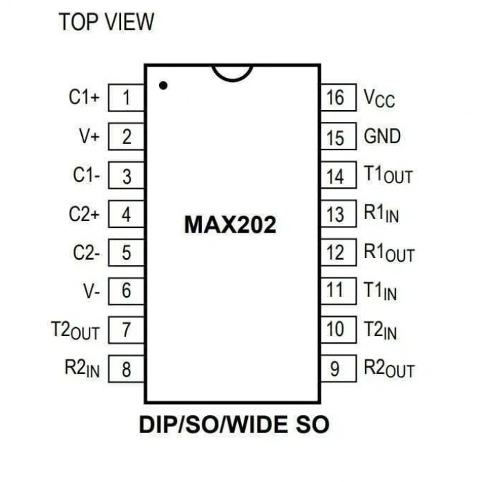 MAX202CD SOIC-16 SMD RS Seri Protokol Entegresi