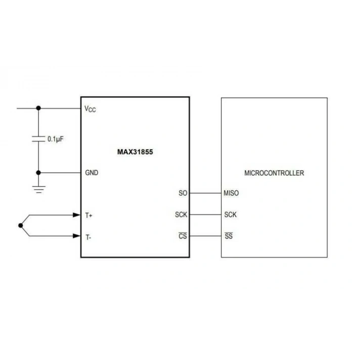 MAX31855KASA+ SOIC-8 Arayüz Dönüştürücü Entegresi