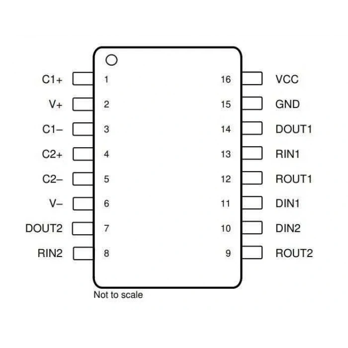 MAX3232IDR SOIC-16 SMD Entegre