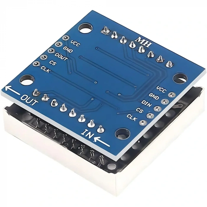 MAX7219 8x8 Dot Matrix Kartı - Peşpeşe Takılabilir