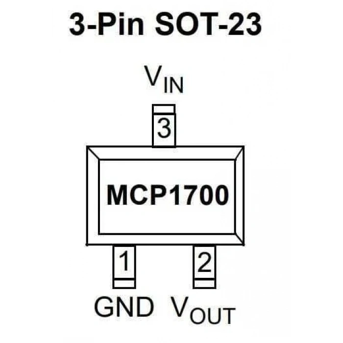 MCP1700T-1202E/TT SOT-23-3 SMD 1.2V Voltaj Regülatörü