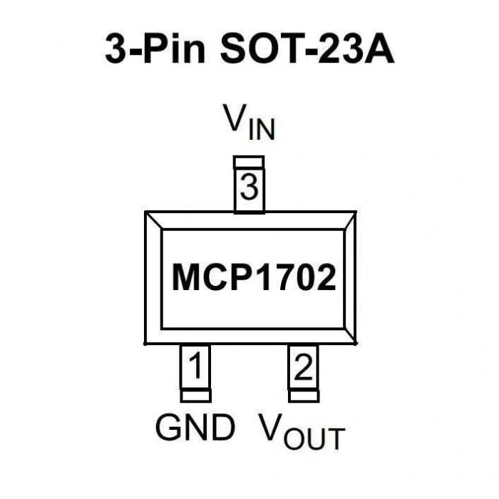 MCP1702-5002E SOT23-3 LDO Regülatör Entegresi