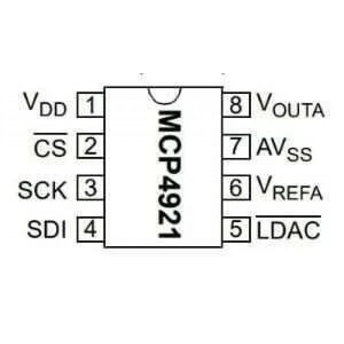 MCP4921-E/SN MSOP-8 Smd Dijital Analog Çevirici Entegresi