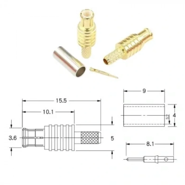 MCX-J-1.5 Erkek Konnektör