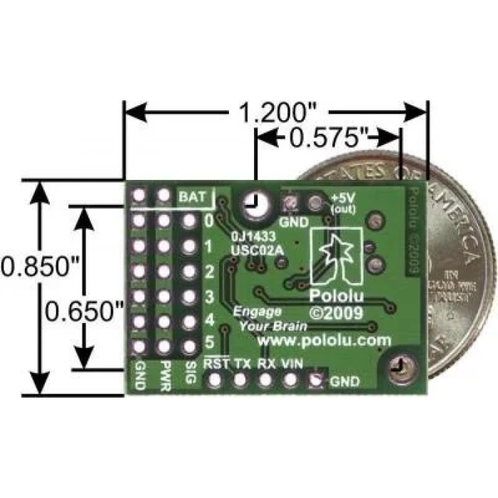 Mikro Maestro 6 Kanallı USB Servo Kontrol Cihazı